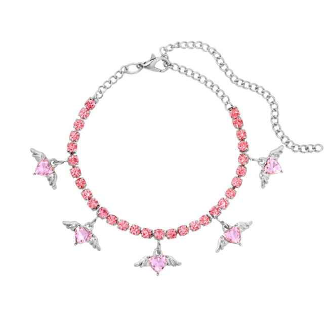 Butterfly anklet Rhinestone Tennis Chain Foot Chain