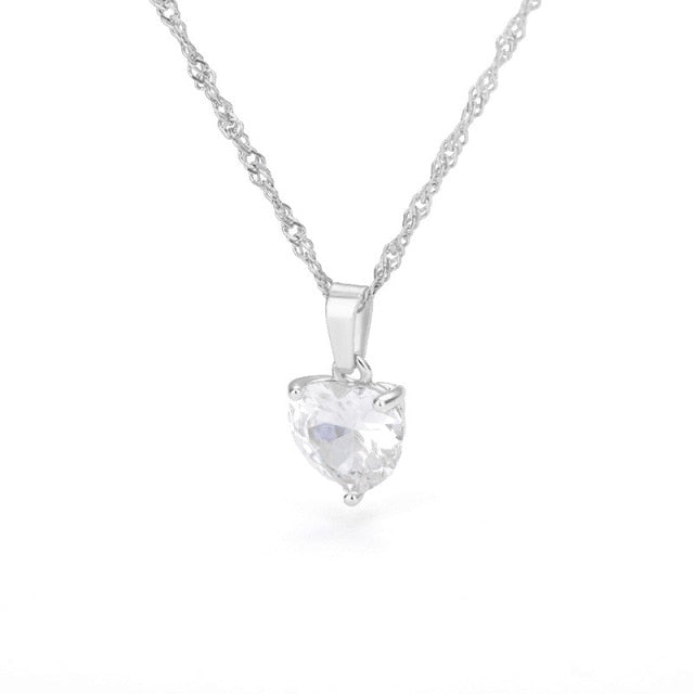 Stainless Steel Gold Chain Heart Necklaces For Women