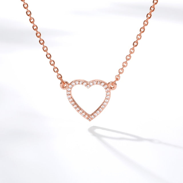 Stainless Steel Gold Chain Heart Necklaces For Women