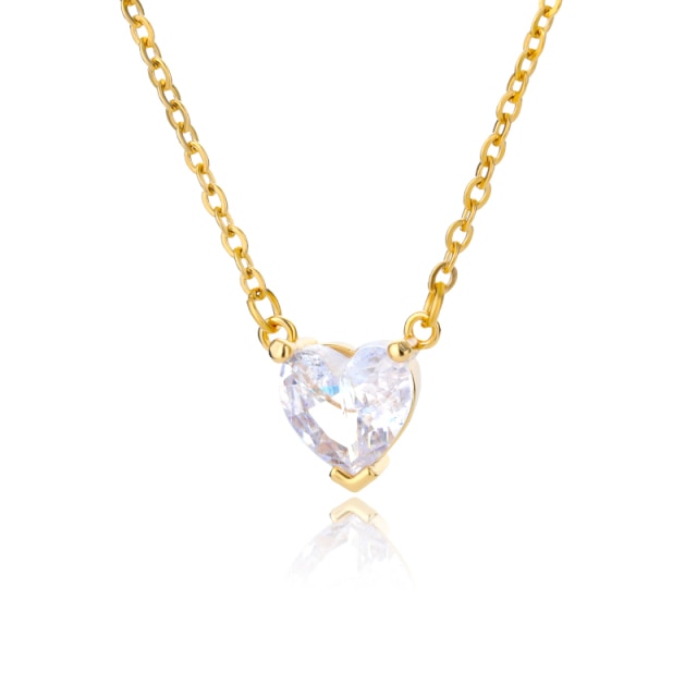 Stainless Steel Gold Chain Heart Necklaces For Women