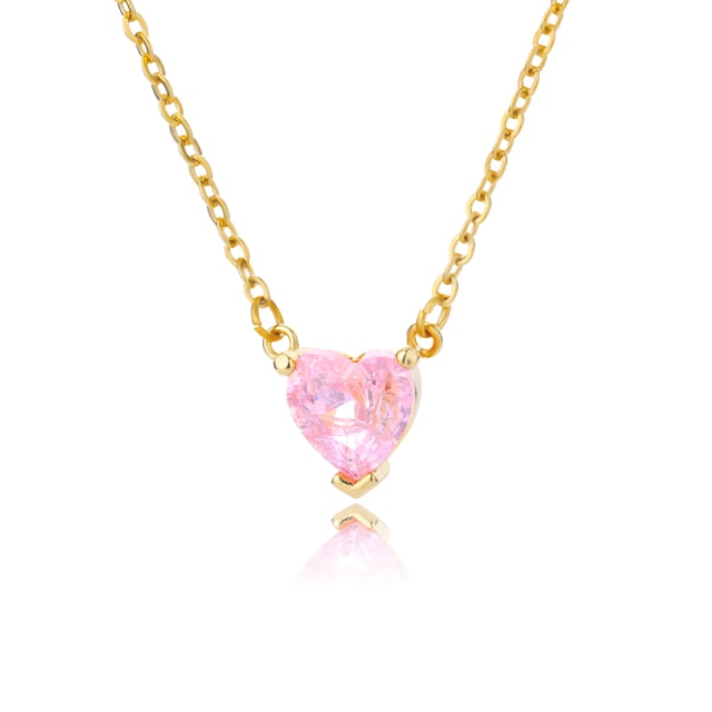 Stainless Steel Gold Chain Heart Necklaces For Women