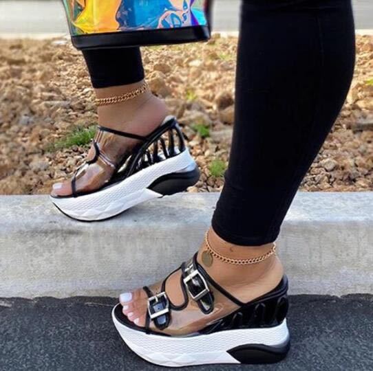 Sexy Transparent High Heeled Summer Shoes