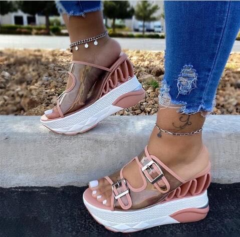 Sexy Transparent High Heeled Summer Shoes