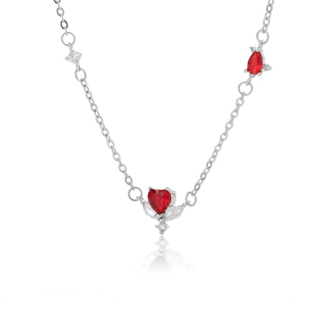 Stainless Steel Gold Chain Heart Necklaces For Women