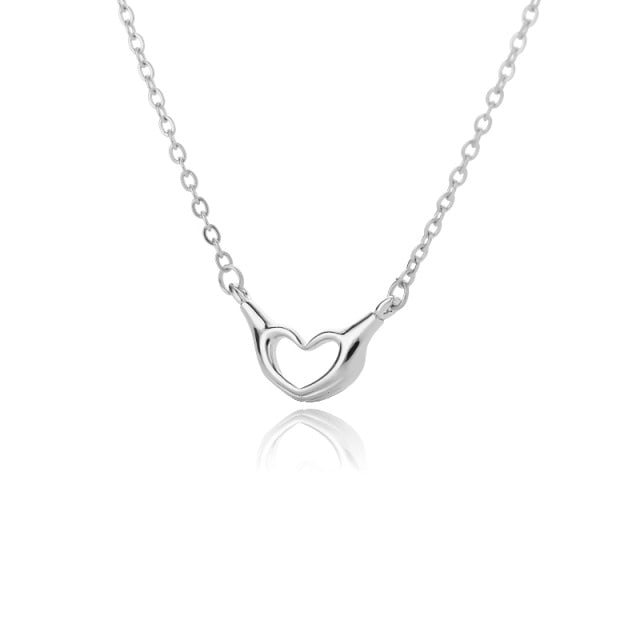 Stainless Steel Gold Chain Heart Necklaces For Women