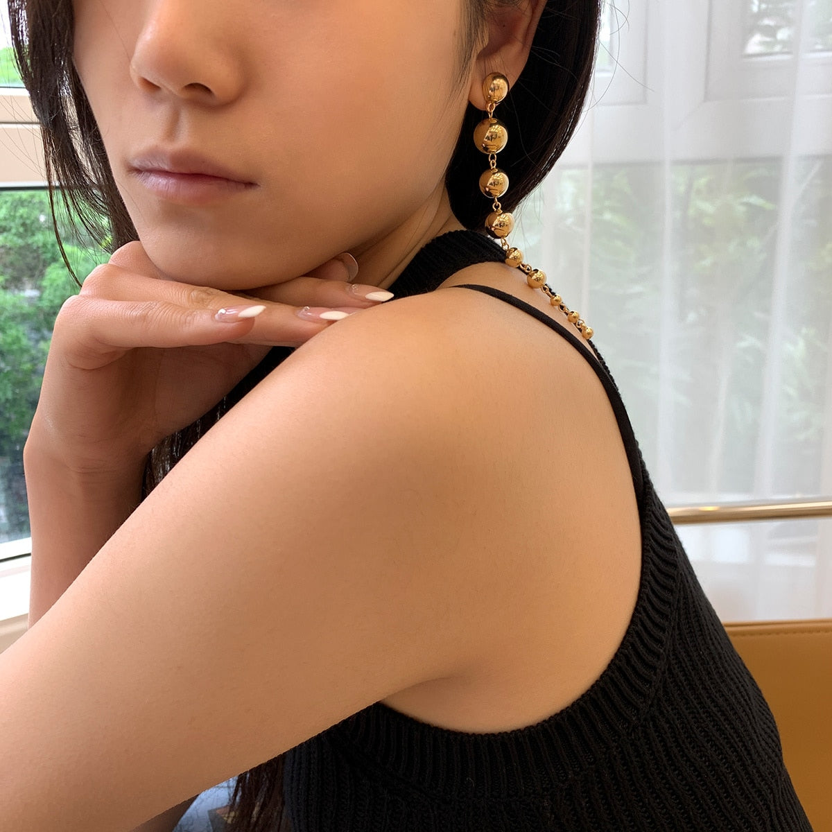 CCB Material Beads Drop Earrings For Women