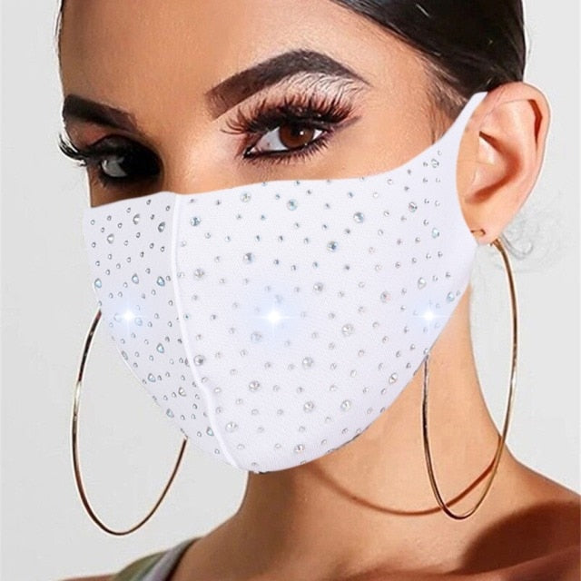 Sexy Crystal  Rhinestones Face Mask