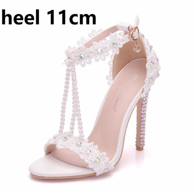 Crystal Queen Ankle Strap High Heel