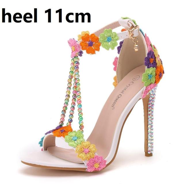 Crystal Queen Ankle Strap High Heel