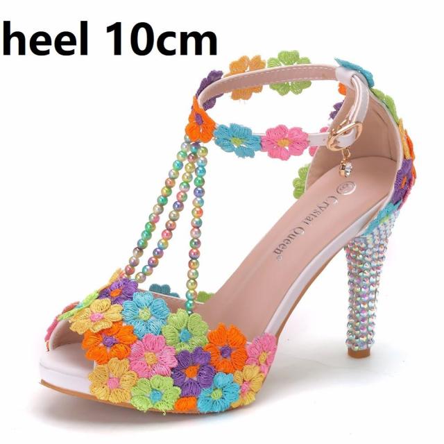 Crystal Queen Ankle Strap High Heel