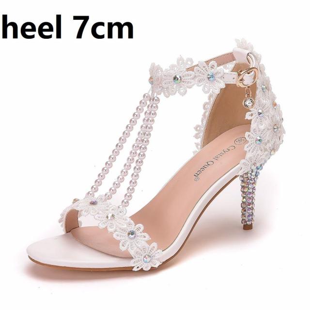 Crystal Queen Ankle Strap High Heel