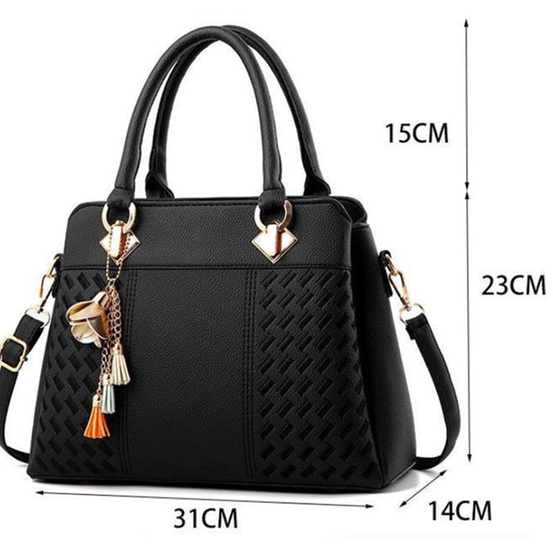 Tassel PU Leather Totes Bag