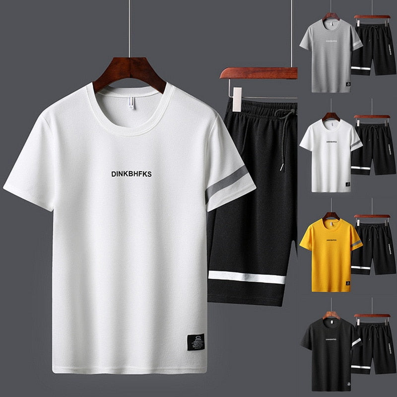 2022 Summer New Men T-shirt + Shorts Set