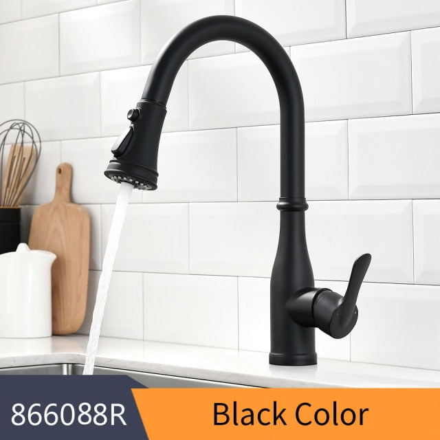 Gold Kitchen Faucets Silver Single Handle Pull Out Kitchen Tap