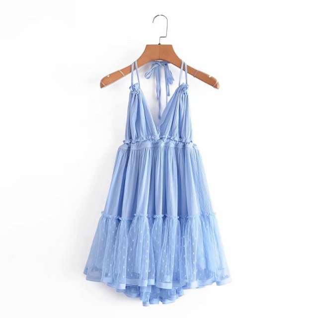 Strapless Women Summer Solid Boho Dress