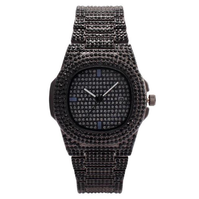 New Iced Out Men Watch Square Diamond Quartz Watches FOR MEN & WOMEN