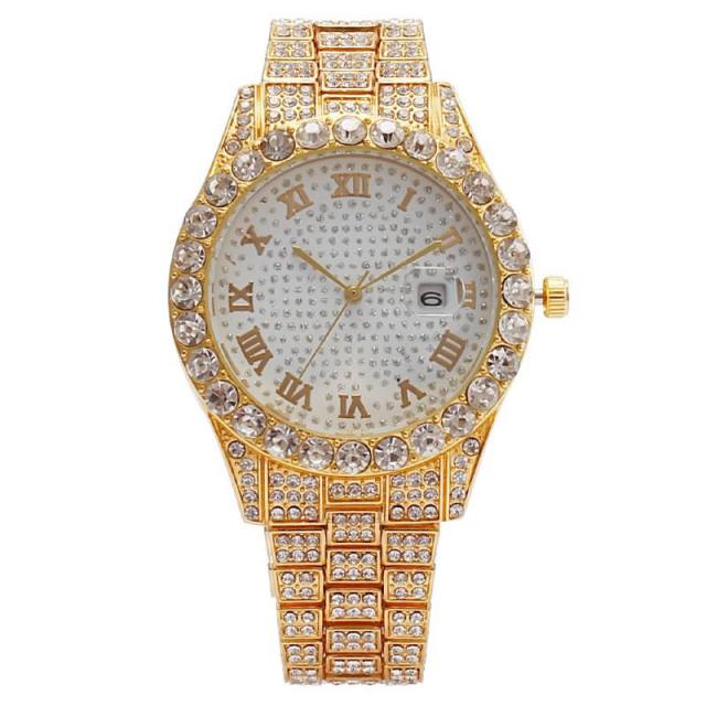 New Iced Out Men Watch Square Diamond Quartz Watches FOR MEN & WOMEN