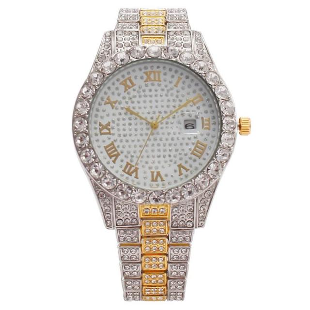 New Iced Out Men Watch Square Diamond Quartz Watches FOR MEN & WOMEN