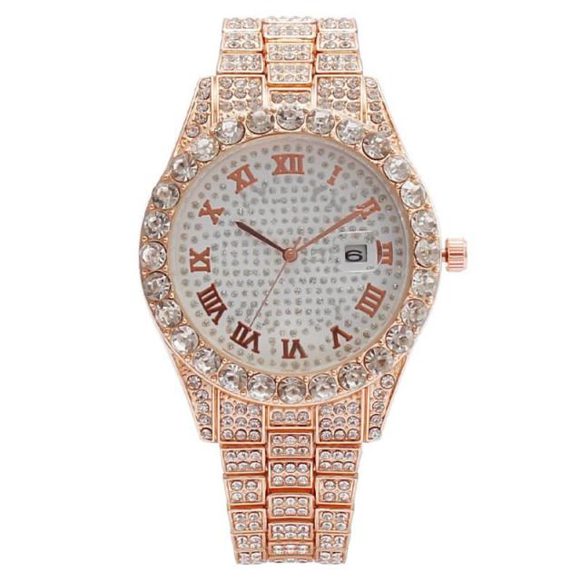 New Iced Out Men Watch Square Diamond Quartz Watches FOR MEN & WOMEN