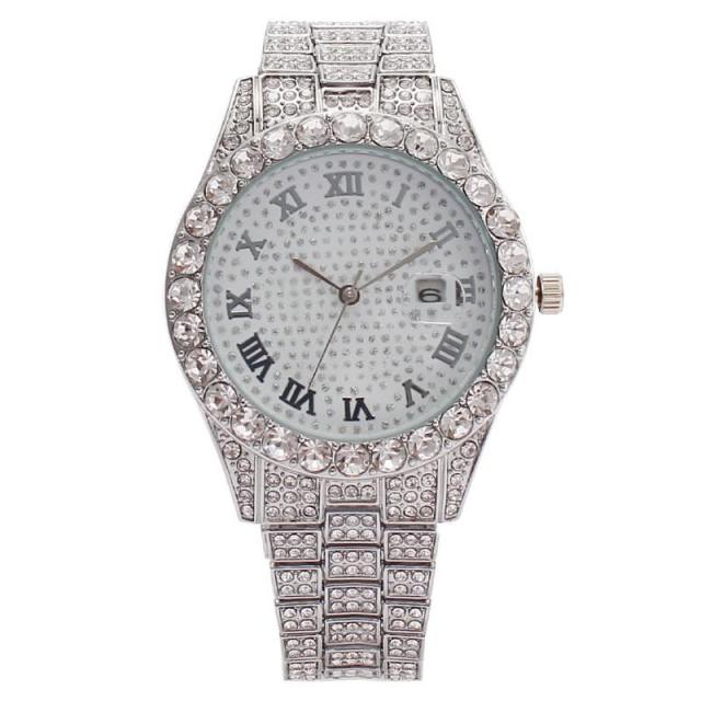 New Iced Out Men Watch Square Diamond Quartz Watches FOR MEN & WOMEN